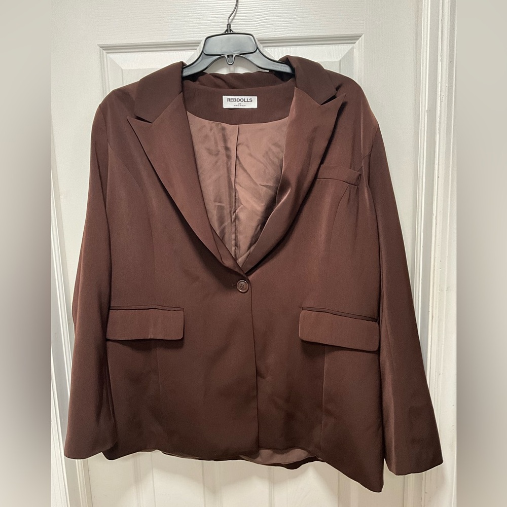 Rebdolls Brown Blazer Plus Size 2X